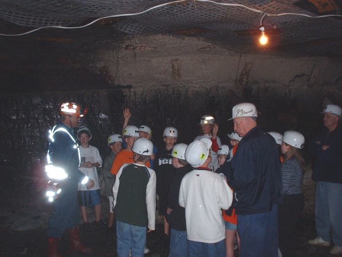 5th grade class from Lexington visiting Portal 31 Lynch Kentucky